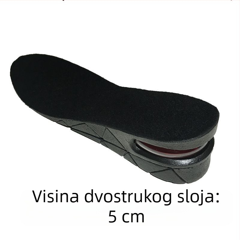PVC ulošak za povećanje visine s zračnom jastučićem, 1–4 sloja, 3 cm/5 cm/7 cm/9 cm, unisex, EU veličine 34–44, za casual obuću