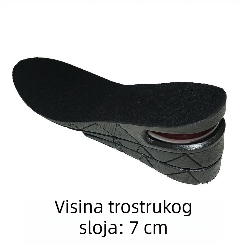 PVC ulošak za povećanje visine s zračnom jastučićem, 1–4 sloja, 3 cm/5 cm/7 cm/9 cm, unisex, EU veličine 34–44, za casual obuću