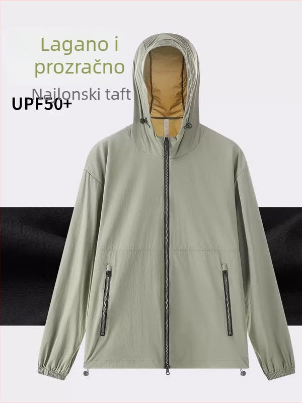 Planinska ultra tanka UV zaštitna jakna za muškarce, prozračna najlon jakna za vanjski ribolov