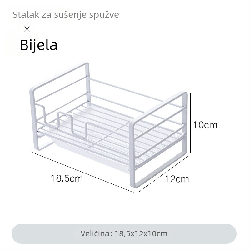 Kuhinjski stalak od željezne žice za odvodnju i skladištenje spužvi i krpa