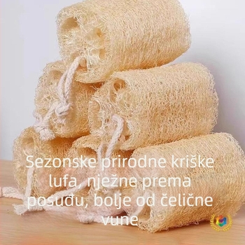 Lufa krpa za pranje posuđa, prirodni scrub, krpa od vlakana dinje za kuhinjske posude, izdržljiv kuhinjski scrub, krpa za čaše