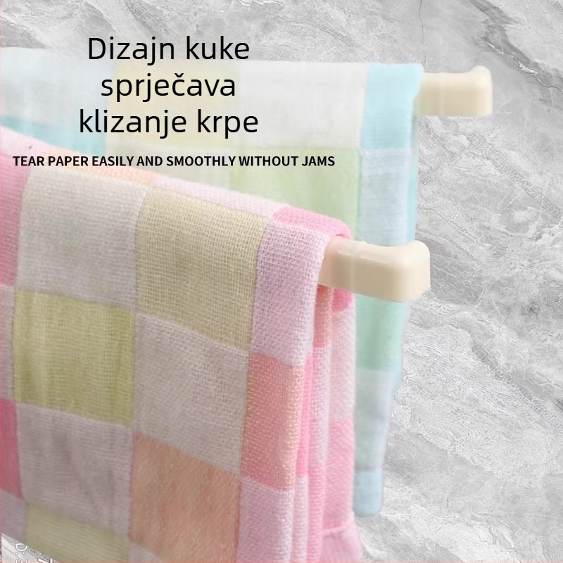 Zidni kuhinjski stalak za krpe i ručnike, s usisnim čašicama, rotirajući višestruki odvodni stalak