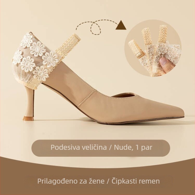 Protuklizni remen za visoke pete s čipkastim vezanjem — bez montaže
