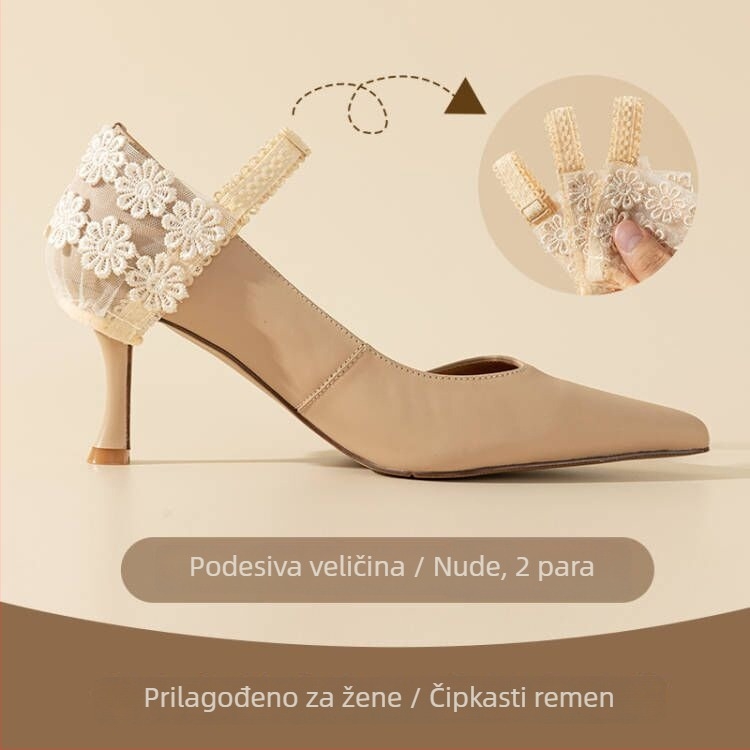 Protuklizni remen za visoke pete s čipkastim vezanjem — bez montaže