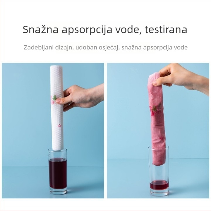 Zgušćene jednokratne kuhinjske krpe za čišćenje, netkani materijal, upijajuće i perive