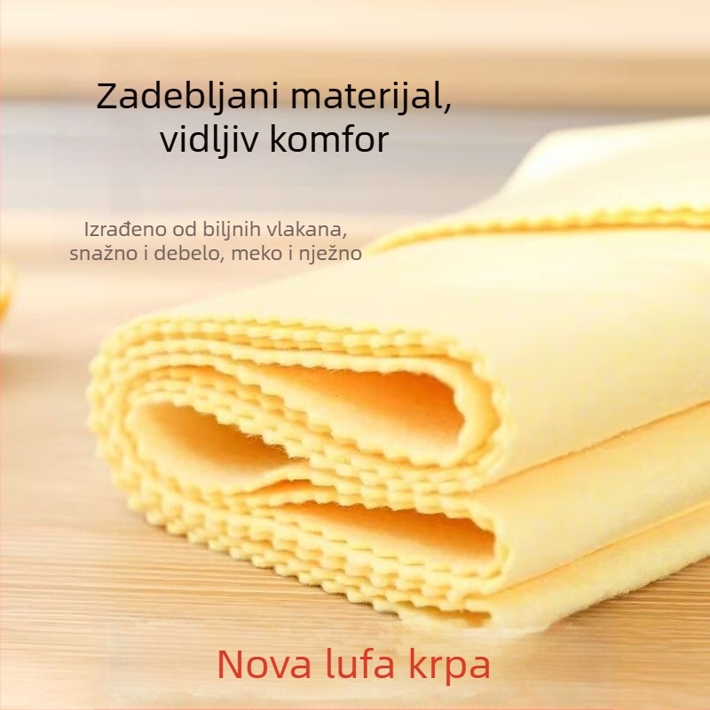 Zlatno‑žuta lufa krpa za kuhinju, upija i bez masnoće, za čišćenje kuhinje i uklanjanje mrlja, debeli ručnik za pranje posuđa, vlaknasta rolna za uklanjanje ulja