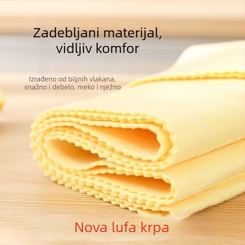 Zlatno‑žuta lufa krpa za kuhinju, upija i bez masnoće, za čišćenje kuhinje i uklanjanje mrlja, debeli ručnik za pranje posuđa, vlaknasta rolna za uklanjanje ulja