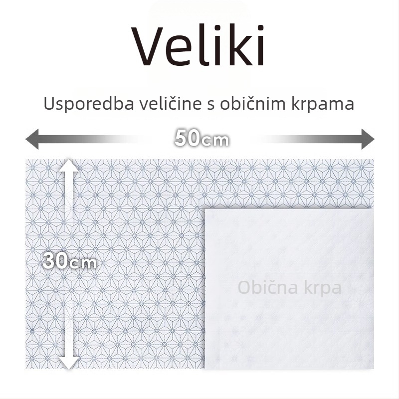 Kuhinjska krpa za suđe – dvostruka upotreba, vlažna i suha, upija ulje i vodu, jednokratna krpa