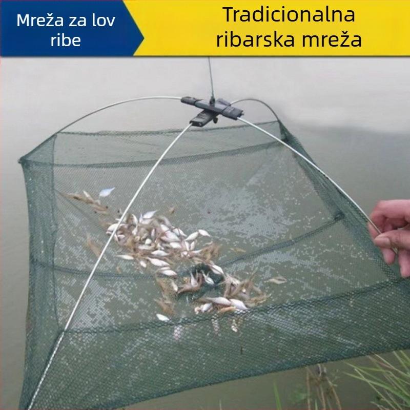 Otvorena mreža za škampe, sklopiva podizna mreža, kutija za škampe i mreža za hvatanje ribe