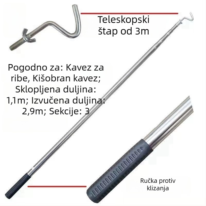 Otvorena mreža za škampe, sklopiva podizna mreža, kutija za škampe i mreža za hvatanje ribe