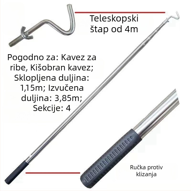 Otvorena mreža za škampe, sklopiva podizna mreža, kutija za škampe i mreža za hvatanje ribe