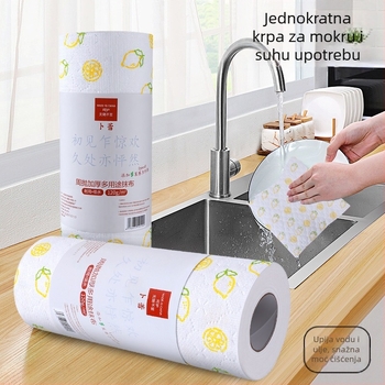 Pamučna jednokratna krpa u japanskom stilu od vlakana drvene celuloze i pamuka, upijajuća, netkani materijal, dvostruko debela, namijenjena kuhinji