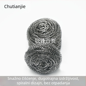3 komada metalnih kuglica za čišćenje posuđa i lonaca, trajne i otporne na raspadanje