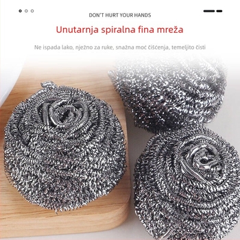 Velika nehrđajuća čelična žičana kugla za kuhinjsko čišćenje