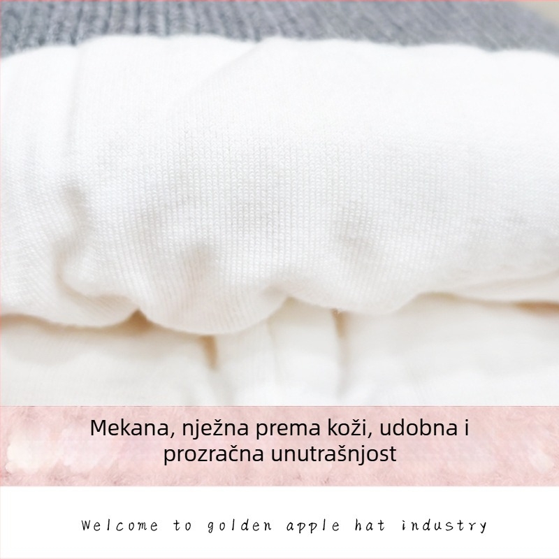 Zimska pletena kapa za bebe s cvjetnim pletenicama, jednobojna kapa s lažnom kosom, zaštita ušiju, za dob djece 6–12 mjeseci i 1–2 godine.