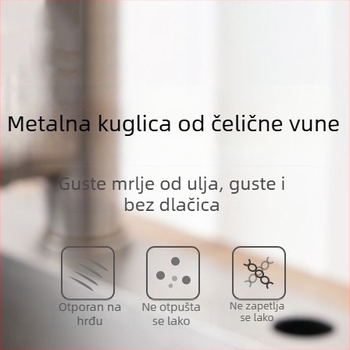 Nehrđajuća čelična kuglica za pranje posuđa s užetom za vješanje