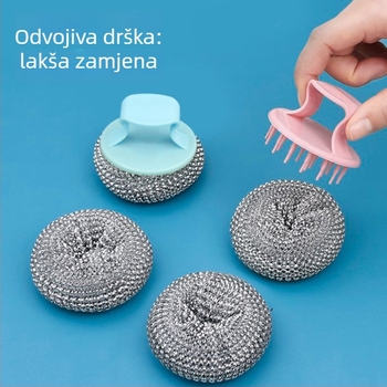 PET kugla za čišćenje, ne grebe posuđe, bez hrđe, čelična žičana kugla za kuhinju