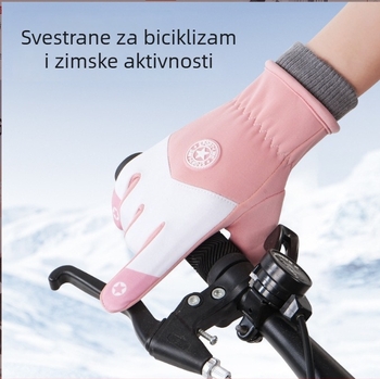 Dječje zimske rukavice za otvorene uvjete: vodootporne, otporne na vjetar, podstavljene flisom, debele, s karikaturnim uzorkom, unisex rukavice za skijanje