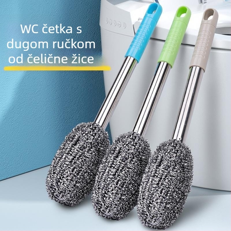 Četka za čišćenje s čeličnom žicom kuglicom za lonce i boce, kuhinjska četka, bez ispadanja vlakana