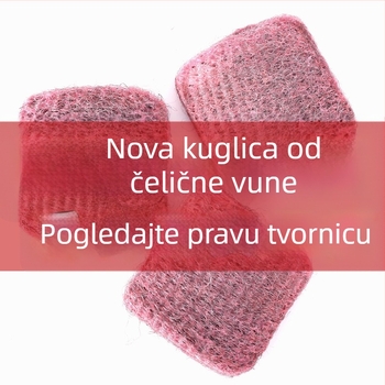 Njemačkog stila set za čišćenje s čeličnim vunama i sapunom, čelična kugla, kovna četka i kuhinjska četka za pranje posuđa s ugrađenim sapunom.