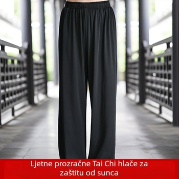 Premium Wu Impression Tai Chi hlače za žene i muškarce, 2026 proljeće/ljeto, hlače za trening borilačkih vještina Tai Chi, bambus vlakna, poliester-spandeks smjesa