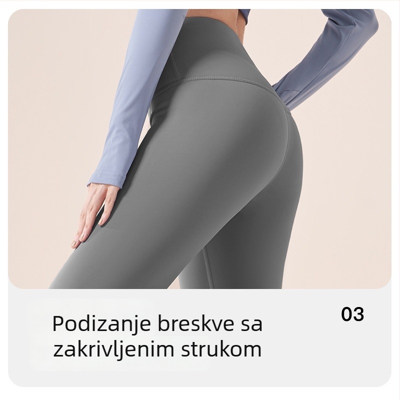 Ženski jesensko-zimski set za jogu: prozračne tajice i top s dugim rukavom i otiskom slova, fitness kombinacija za trčanje