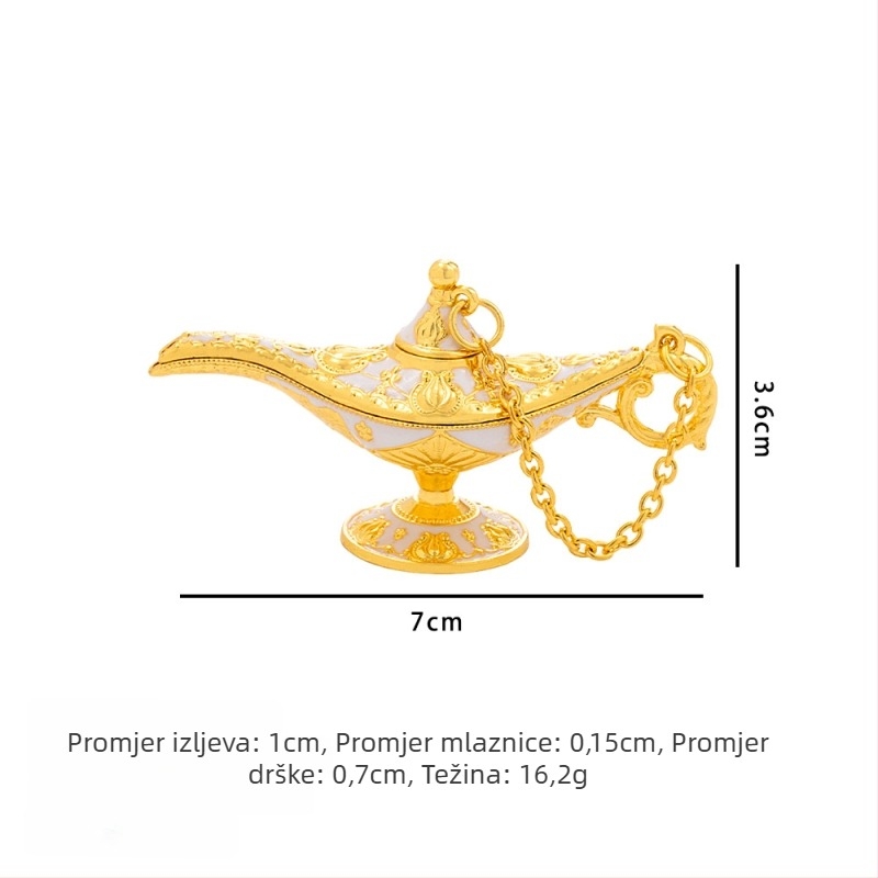 Xiyin Aladinova magična lampa – mini ukras od legure cinka