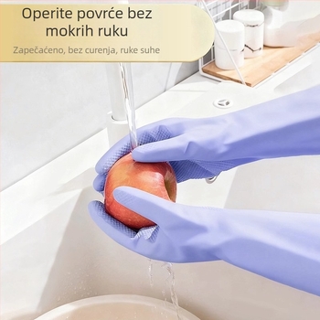 Rukavice za pranje posuđa s flis podstavom, debele i vodootporne za zimu, izdržljive za čišćenje i pranje rublja, kućna upotreba