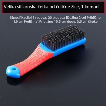 Set od 2 četke od nehrđajućeg čelika s drvenom ručkom za uklanjanje hrđe i poliranje