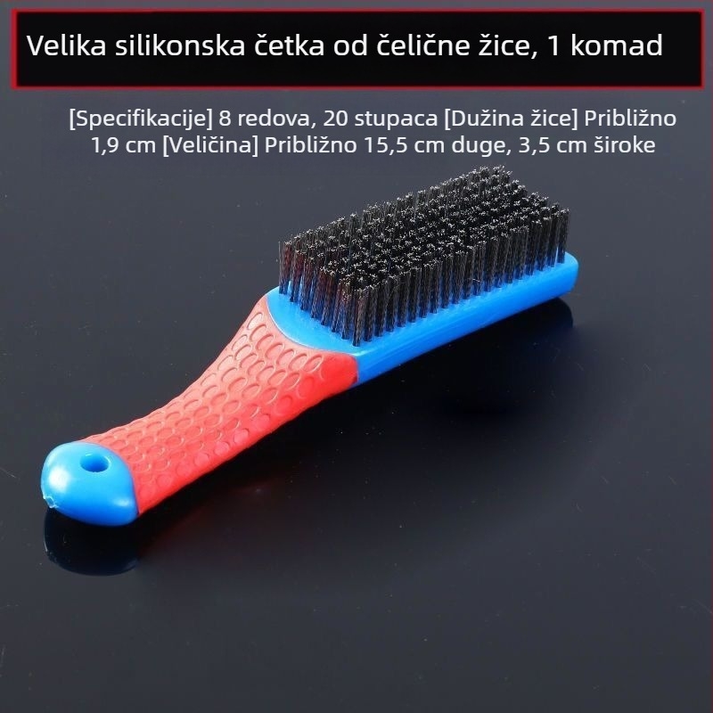 Set od 2 četke od nehrđajućeg čelika s drvenom ručkom za uklanjanje hrđe i poliranje