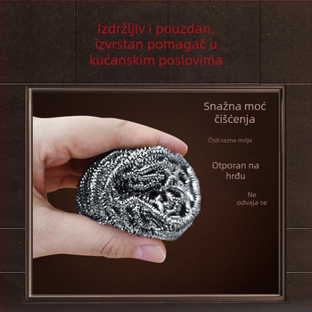 304 nehrđajući čelik – kugla za čišćenje od žice za posuđe – kvalitete hrane, bez otpuštanja vlakana