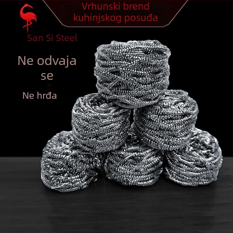 304 nehrđajući čelik – kugla za čišćenje od žice za posuđe – kvalitete hrane, bez otpuštanja vlakana
