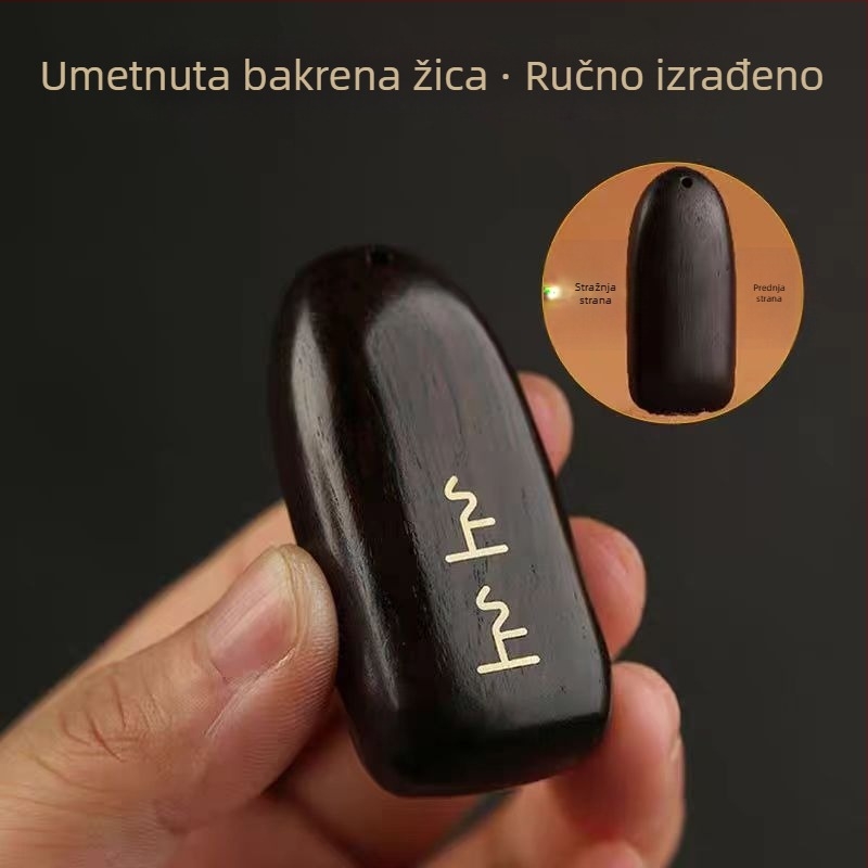 Privjesak od ružinog drveta s ručno izrađenom drvenom ručkom i koncem