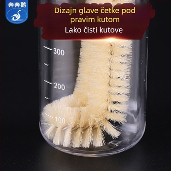 Dugačka, čvrsta drška, kutna četka za kuhinju za čišćenje čaša i čajnika, s pristupom u sve kutove
