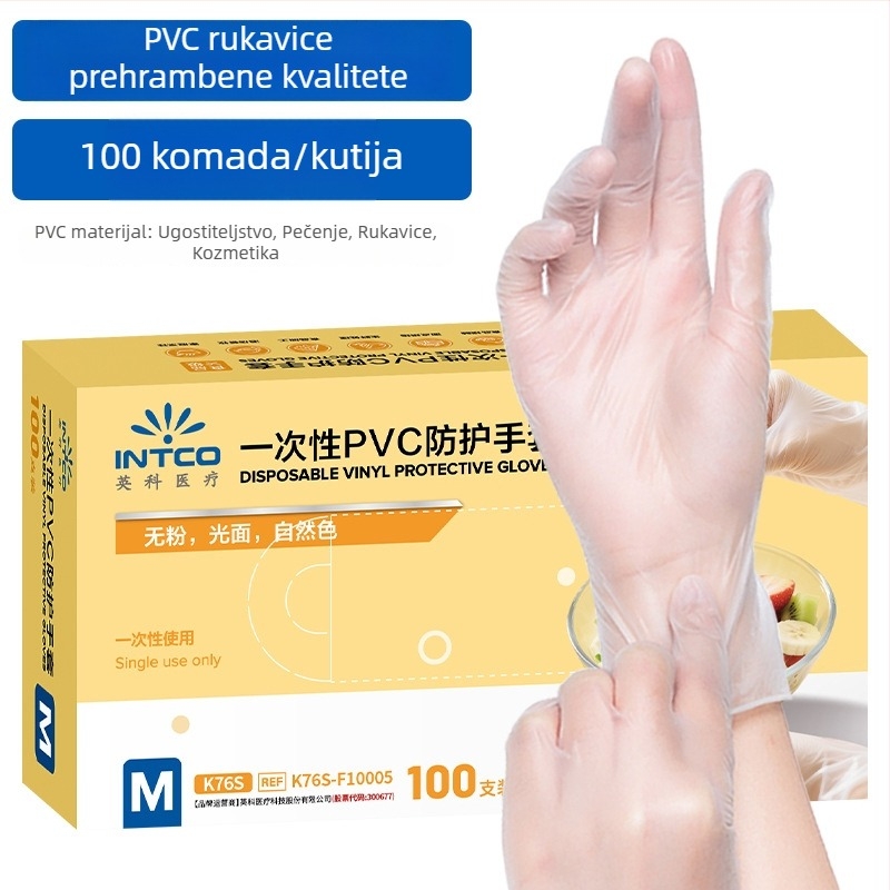 Jednokratne PVC rukavice, prehrambene kvalitete, za kuhinju, catering, pečenje i kućno čišćenje; protuklizne i nelepljive.