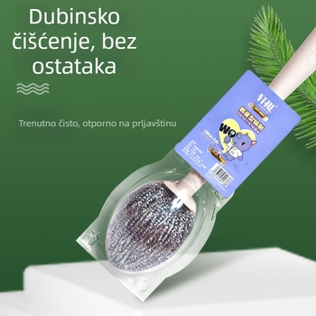 Dugačka četka za čišćenje boca i posuda, dugačkim držalom i glavom od čelične vate