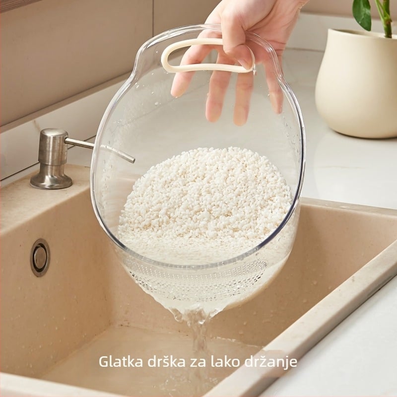 Kuhinjski posuda za pranje riže s finim otvorima, cedilo za rižu i odvodni koš za voće i povrće