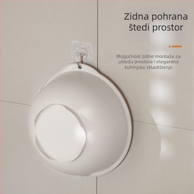 Viseći plastični kuhinjski sudoper s blagim luksuznim dizajnom, višefunkcionalan, dvostrukoslojni debeli odvodni koš za pranje voća i povrća.