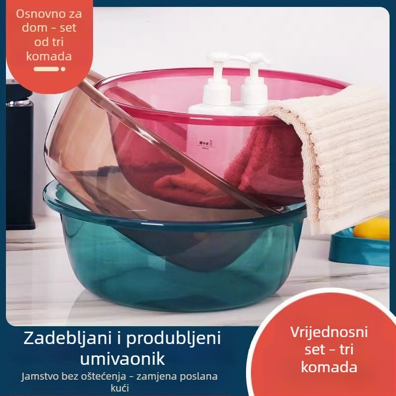 Plastična umivaonica s debelim dnom – za kuhinju, pranje rublja i pranje povrća
