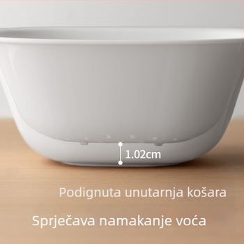 Lazy Corner Dvostruki mini koš za pranje i ocjeđivanje voća, za kuhinju i dnevni boravak, višefunkcionalan