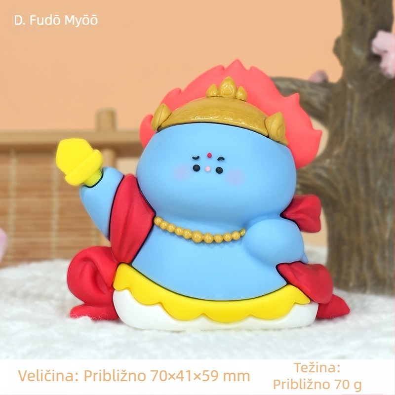 Mala Bodhisattva figurica – slatka budistička stil, resin ukras s temom hrama, otporna na padanje