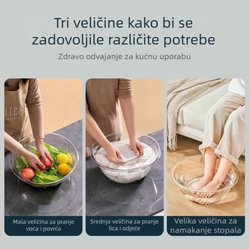 Set od dva debela plastična umivaonika za kućnu upotrebu, pranje rublja, studentski dom i djecu