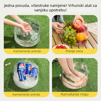 Sklopiva vodena posuda za putovanja – prijenosna umivaonica za lice, odjeću i posuđe