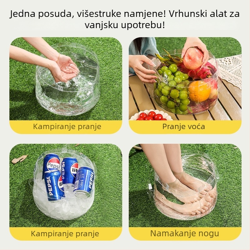 Sklopiva vodena posuda za putovanja – prijenosna umivaonica za lice, odjeću i posuđe