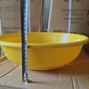 Žuta plastična umivaonica, debela i otporna na habanje, za učenike, vojnu obuku, kućnu upotrebu