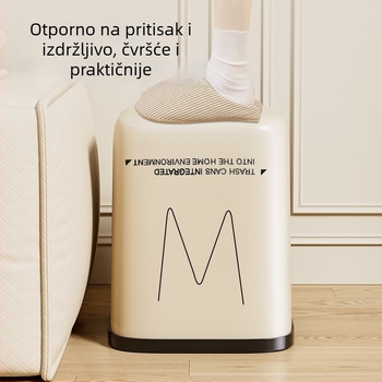 Kvadratni plastični koš za otpad velikog kapaciteta, za kućnu i uredsku upotrebu (12 L i više), bez poklopca