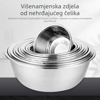 Magnetska velika posuda za začine s obrnutim rubom i nehrđajući čelični bazen za kućnu upotrebu, posude za začine različitih veličina, pranje povrća i mijesenje tijesta