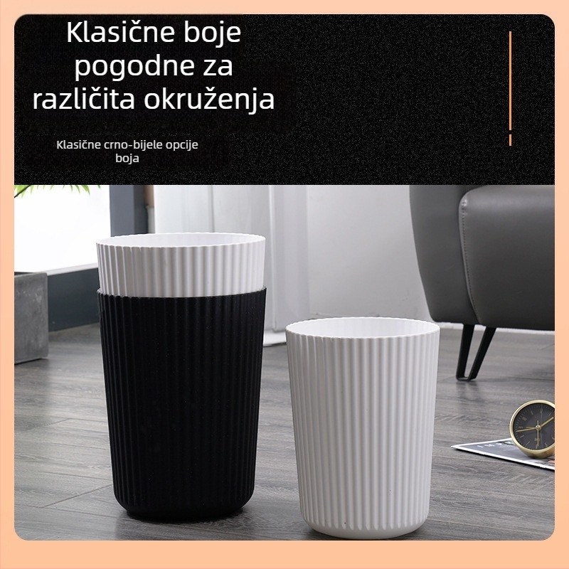 Veliki okrugli kućni koš za otpad bez poklopca, stolni za spavaću sobu, minimalistički koš za otpad za malu kuhinju i kupaonicu