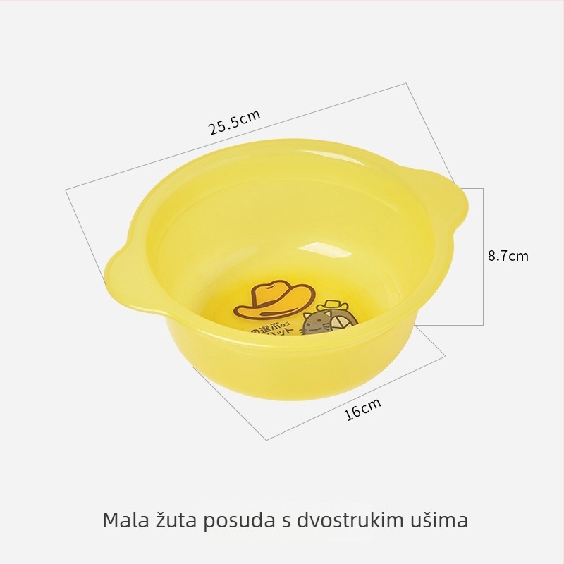 Dječji umivaonik za pranje lica s dva ručice – plast visoke prehrambene sigurnosti, sladak crtani dizajn