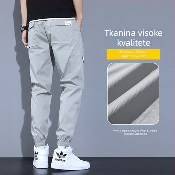 Muške pamučne jogger hlače, uski kroj, proljeće/ljeto, svakodnevne sportske hlače